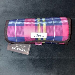 Scout Plaid Accessory Bag - Pink, Blue, and Yellow